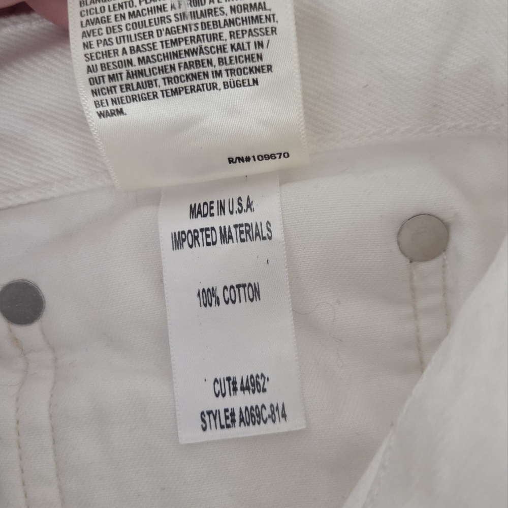 Agolde 90's Mid Rise Loose Fit Cropped Jeans White‎ - Picture 10 of 11